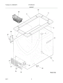 05 - Cabinet parts for Kelvinator Freezer KFC09M3LW2 from AppliancePartsPros.com
