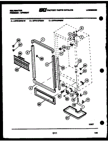 03 - Cabinet Parts parts for Frigidaire Freezer UFP212FM3W from AppliancePartsPros.com