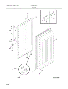 03 - Door parts for Kelvinator Refrigerator KRS221LGW0 from AppliancePartsPros.com