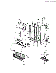 03 - Cabinet parts for Frigidaire Freezer UFS157DNOW from AppliancePartsPros.com