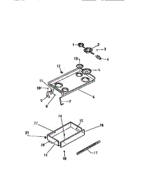 03 - Top / Drawer parts for Frigidaire Range RER305CD0 from AppliancePartsPros.com