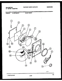 03 - Door Parts parts for Frigidaire Dryer DET100KD1 from AppliancePartsPros.com