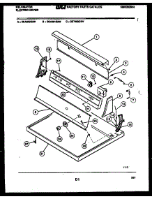 04 - Console And Control parts for Frigidaire Dryer DET400G2W from AppliancePartsPros.com