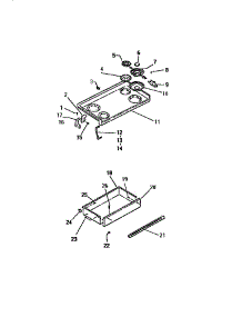 03 - Top / Drawer parts for Frigidaire Range RER307CT0 from AppliancePartsPros.com