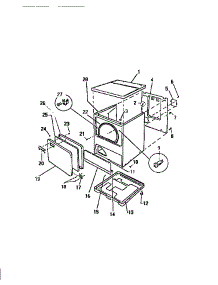 03 - Cabinet parts for Frigidaire Dryer DGA500A0D from AppliancePartsPros.com