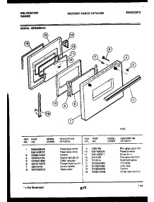 04 - Door Parts parts for Frigidaire Range RER406GW3 from AppliancePartsPros.com