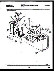 07 - Ice Door, Dispenser And Water Tank parts for Frigidaire Refrigerator FMW240EN3D from AppliancePartsPros.com