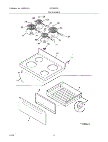 07 - Top / Drawer parts for Kelvinator Range KEF355ESE from AppliancePartsPros.com