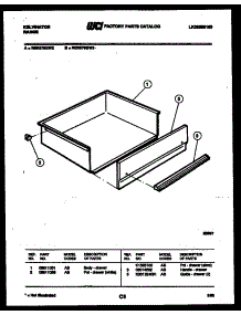 06 - Drawer Parts parts for Frigidaire Range RER375GW3 from AppliancePartsPros.com