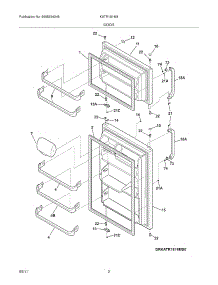 03 - Door parts for Kelvinator Refrigerator KATR1816MS0 from AppliancePartsPros.com