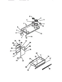 03 - Top / Door / Drawer parts for Frigidaire Range REC406CW0 from AppliancePartsPros.com
