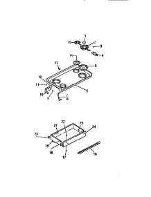 03 - Top / Drawer parts for Frigidaire Range REP305CF0 from AppliancePartsPros.com