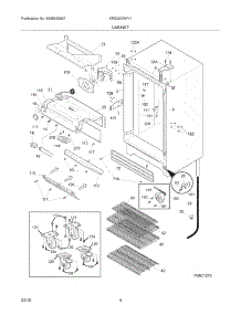05 - Cabinet parts for Kelvinator Refrigerator KRS220RHY1 from AppliancePartsPros.com