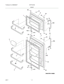 03 - Door parts for Kelvinator Refrigerator KATR1816MW1 from AppliancePartsPros.com