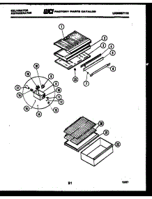 04 - Shelves parts for Frigidaire Refrigerator TPK140EN0D from AppliancePartsPros.com
