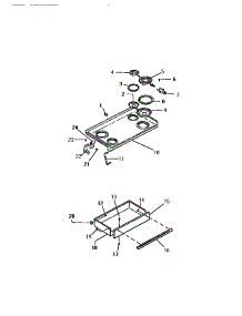 03 - Top / Drawer parts for Frigidaire Range REP309CW1 from AppliancePartsPros.com