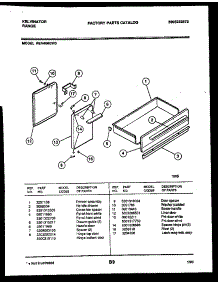 03 - Drawer Parts parts for Frigidaire Range RER406GD3 from AppliancePartsPros.com