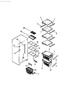 05 - Shelving parts for Frigidaire Refrigerator FMW240AN5W from AppliancePartsPros.com