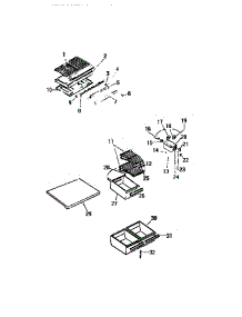 04 - Shelves, Controls, Divider, Mullion parts for Frigidaire Refrigerator TSK160AN6T from AppliancePartsPros.com