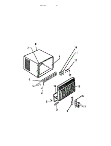 02 - Cabinet, Front, Wrapper parts for Frigidaire Air Conditioner MH413T2RC from AppliancePartsPros.com