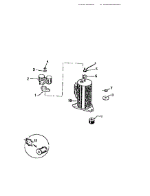 05 - Compressor parts for Frigidaire Air Conditioner S2-06B1E from AppliancePartsPros.com