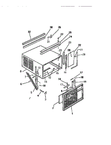 02 - Cabinet, Front, Wrapper parts for Frigidaire Air Conditioner MH525B2SA from AppliancePartsPros.com