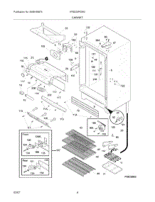 05 - Cabinet parts for Kelvinator Refrigerator KRS220RGW0 from AppliancePartsPros.com