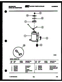 05 - Compressor parts for Frigidaire Air Conditioner MH205F1QA from AppliancePartsPros.com