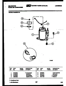 05 - Compressor parts for Frigidaire Air Conditioner MH205G1QA from AppliancePartsPros.com