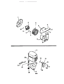 04 - Air Handling Parts, Compressor parts for Frigidaire Air Conditioner MH413B2RA from AppliancePartsPros.com