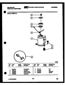 05 - Compressor parts for Frigidaire Air Conditioner M205F1QA from AppliancePartsPros.com
