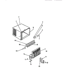 02 - Cabinet, Front, Wrapper parts for Frigidaire Air Conditioner M420C2SB from AppliancePartsPros.com