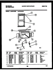 07 - Cabinet And Installation Parts parts for Frigidaire Air Conditioner KAS184P2K1 from AppliancePartsPros.com
