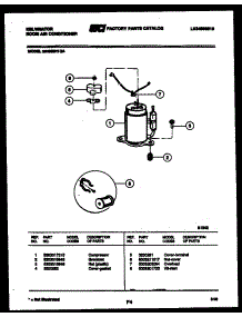 06 - Compressor parts for Frigidaire Air Conditioner MH309H1QA from AppliancePartsPros.com
