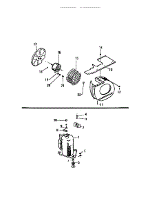 04 - Air Handling Parts, Compressor parts for Frigidaire Air Conditioner S208C1QA from AppliancePartsPros.com