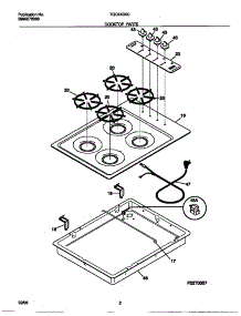 02 - Cooktop Parts parts for Frigidaire Cooktop TGC3X3XCCA from AppliancePartsPros.com