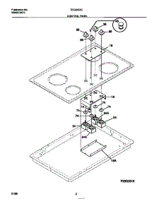 02 - Control Panel parts for Frigidaire Cooktop TEC6X3XCW1 from AppliancePartsPros.com