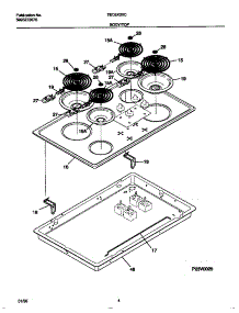 03 - Body / Top parts for Frigidaire Cooktop TEC6X3XCW1 from AppliancePartsPros.com