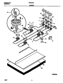 03 - Burner parts for Frigidaire Cooktop TGC3X4XCW2 from AppliancePartsPros.com