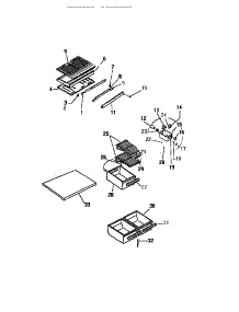 04 - Shelves, Controls, Divider, Mullion parts for Frigidaire Refrigerator TSK180AN6W from AppliancePartsPros.com