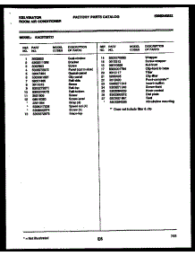 03 - Window Kit parts for Frigidaire Air Conditioner KAC072S7Z1 from AppliancePartsPros.com