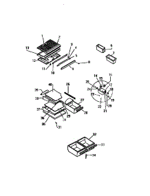 04 - Shelves, Controls, Divider, Mullion parts for Frigidaire Refrigerator TUK180AN6W from AppliancePartsPros.com
