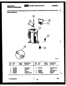 06 - Compressor parts for Frigidaire Air Conditioner M205F1QA1 from AppliancePartsPros.com