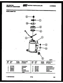05 - Compressor parts for Frigidaire Air Conditioner M208F1QA1 from AppliancePartsPros.com