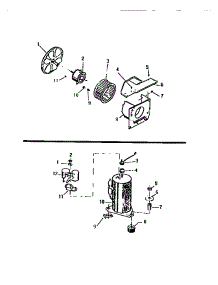 04 - Air Handling Parts, Compressor parts for Frigidaire Air Conditioner MH413B1SA from AppliancePartsPros.com