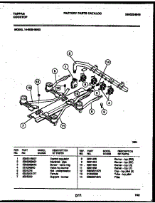 03 - Burner, Manifold And Gas Control parts for Frigidaire Cooktop 14-3028-00-02 from AppliancePartsPros.com