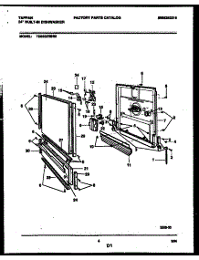 04 - Door Parts parts for Frigidaire Dishwasher TDB232RBR0 from AppliancePartsPros.com