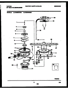 06 - Motor Pump Parts parts for Frigidaire Dishwasher TDB668RBS0 from AppliancePartsPros.com
