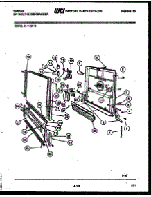 04 - Door Parts parts for Frigidaire Dishwasher 61-1120-10-00 from AppliancePartsPros.com