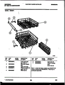 08 - Racks And Trays parts for Frigidaire Dishwasher DB200PW1 from AppliancePartsPros.com
